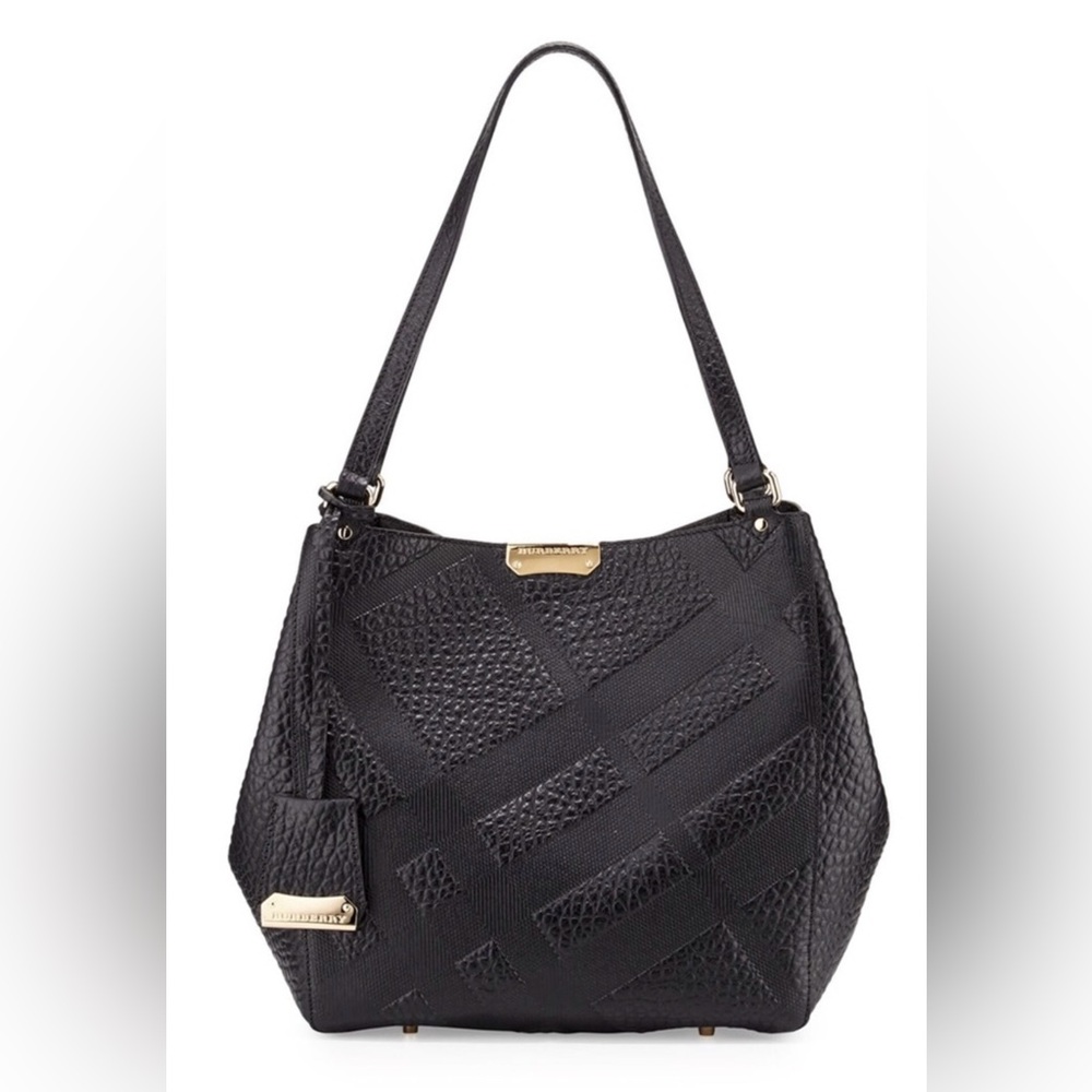 Black Burberry Canterbury Grain Check Bag